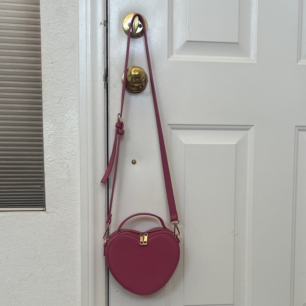 Valentine's Day Heart-Shaped Lilac Crossbody Bag. For you, daughter or bestie.
